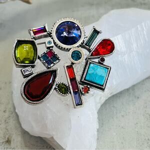 Patricia Locke 2012 Synthesis Crystal Brooch